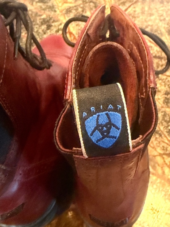 Ariat Women’s Cognac Leather Lace-Up Chukka Paddock Boots - Picture 8 of 11